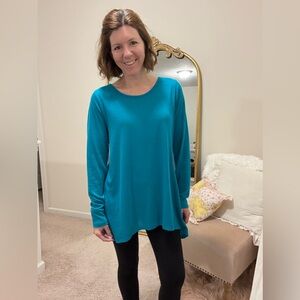 Teal tunic top